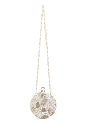 Gala Faux Silk Floral Embroidered Clutch