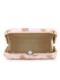 Tulle Faux Silk Floral Embroidered Clutch