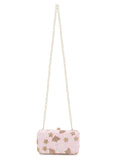 Tulle Faux Silk Floral Embroidered Clutch