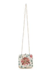 Vista Faux Silk Botanical Embroidered Clutch