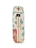 Vista Faux Silk Botanical Embroidered Clutch