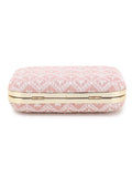 Tulle Faux Silk Ethnic Motifs Embroidered Clutch