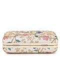 Hue Faux Silk Floral Embroidered Box Clutch