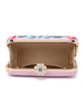 Adorn Faux Silk Floral Sequinned Clutch