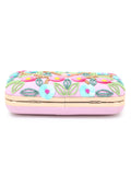 Adorn Faux Silk Floral Sequinned Clutch