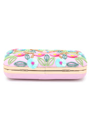 Adorn Faux Silk Floral Sequinned Clutch