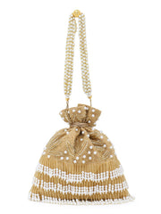 Glitz Faux Silk Beaded Potli