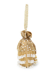 Glitz Faux Silk Beaded Potli