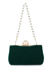 Adorn Velvet Beaded Clutch