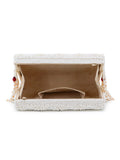 Coffer Suede Pearl Beaded Clutch