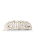Pochette Faux Silk Pearl Embellished Clutch