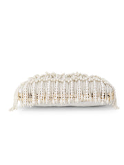 Pochette Faux Silk Pearl Embellished Clutch
