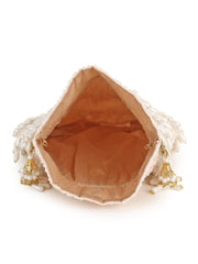 Dangle Velvet Pearl Embellished Potli