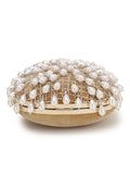 Dangle Velvet Pearl Embellished Clutch
