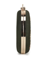 Gala Faux Silk Quirky Embellished Clutch