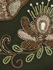 Gala Faux Silk Quirky Embellished Clutch
