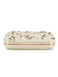 Adorn Botanical Embellished Faux Silk Clutch