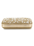 Adorn Botanical Embellished Faux Silk Clutch