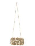 Adorn Botanical Embellished Faux Silk Clutch