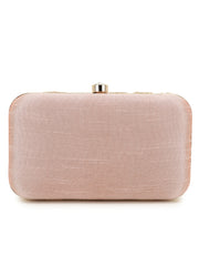Adorn Embellished Faux Silk Clutch