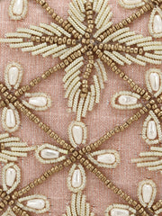 Adorn Embellished Faux Silk Clutch