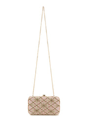 Adorn Embellished Faux Silk Clutch