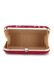 Adorn Botanical Embellished Velvet Clutch