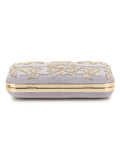 Adorn Embellished Faux Silk Clutch