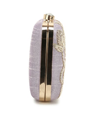 Adorn Embellished Faux Silk Clutch