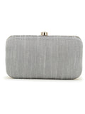 Adorn Embellished Faux Silk Clutch