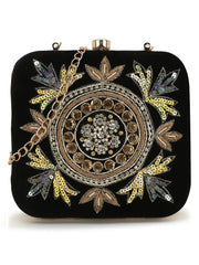 Vista  Embellished Velvet Clutch