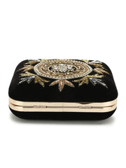 Vista  Embellished Velvet Clutch
