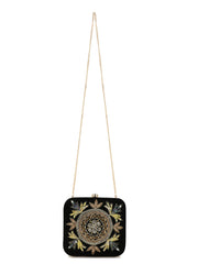 Vista  Embellished Velvet Clutch