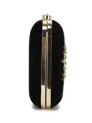 Vista  Embellished Velvet Clutch