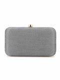 Adorn Chevron Embellished Faux Silk Clutch