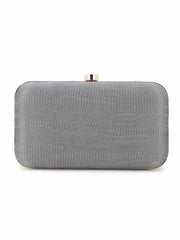 Adorn Chevron Embellished Faux Silk Clutch