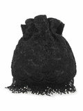 Dangle Embellished Faux Silk Potli