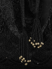 Dangle Embellished Faux Silk Potli