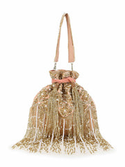 Dangle Ogee Embellished Velvet Potli