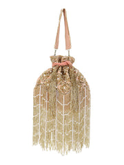 Dangle Ogee Embellished Velvet Potli