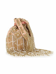 Dangle Ogee Embellished Velvet Potli