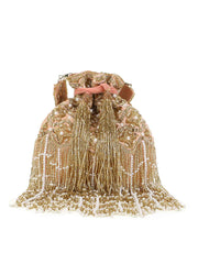Dangle Ogee Embellished Velvet Potli
