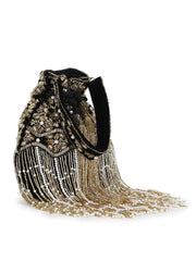 Dangle Ogee Embellished Velvet Potli