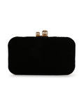 Adorn Abstract Embellished Velvet Clutch