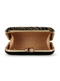 Adorn Abstract Embellished Velvet Clutch