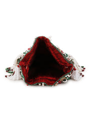 Dangle Abstract Embellished Velvet Potli