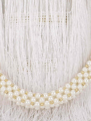 Dangle Striped Embellished Velvet Potli