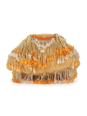 Dangle Chevron Embellished Velvet Potli