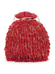 Dangle Beaded Velvet Potli