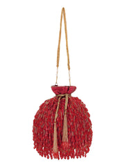 Dangle Beaded Velvet Potli